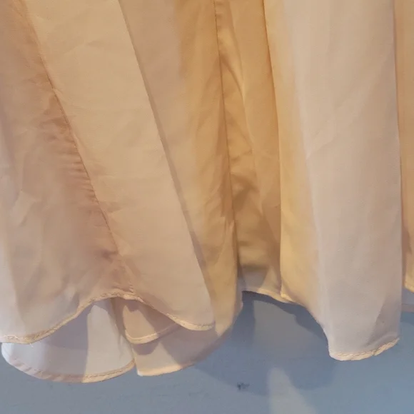Strapless Short Evening Gown/Dress,Excellent Condition, sz.4,Peach chiffon - Picture 6 of 6